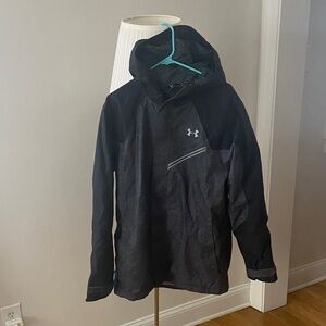 Under Armour Black and Gray Hooded Jacket for snow boarding